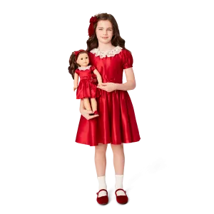 American Girl® x Janie and Jack Holly-Red Party Dress for Girls & 18-inch Dolls