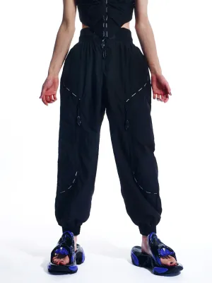 BLACK SPORT TRACK PANTS