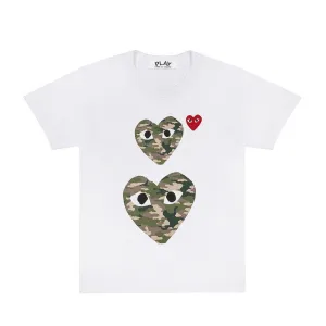 CAMO DOUBLE HEART T-SHIRT