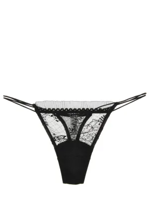 CHRISTIES DELICES Black Lace Thong