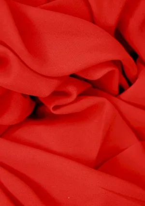 Georgette Chiffon Fabric Cherry Red 60" Wide Plain Crepe for Decoration,Event & Dress