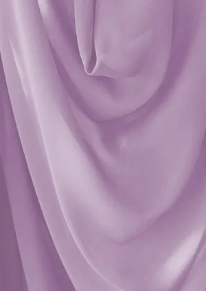 Lavender Georgette Chiffon Plain Crepe Dyed Fashion Fabric 60" Decoration, Craft & Dress