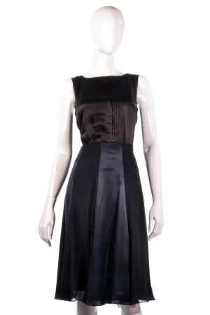 Marilyn Anselm for Hobbs black silk panelled skirt. Size 14