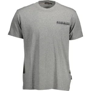 Napapijri Gray Cotton Men T-Shirt