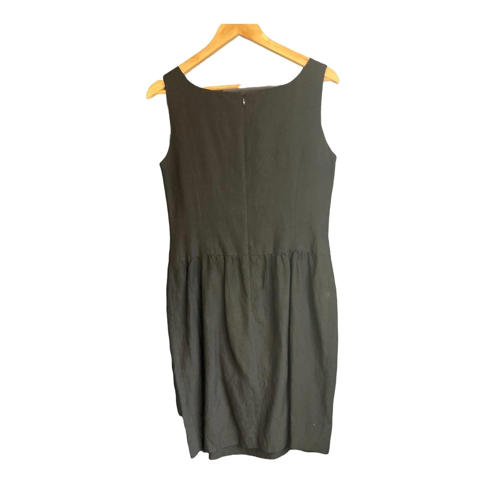 Paddy Campbell Linen Black Sleeveless Dress UK Size 14