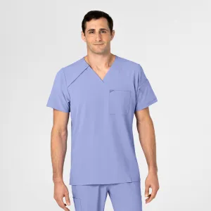 RENEW Men's EZ Zip Scrub Top - Ceil Blue